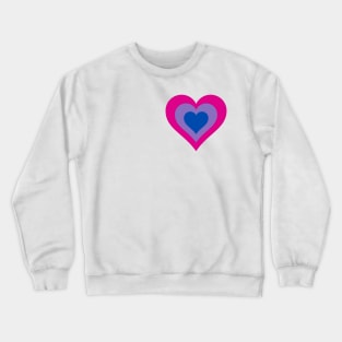 Pride Collection - Bisexual Pride Flag (Heart) Crewneck Sweatshirt